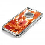 Wholesale iPhone 5 5S  Fusion Diamond Chrome Case (Orange MIX)